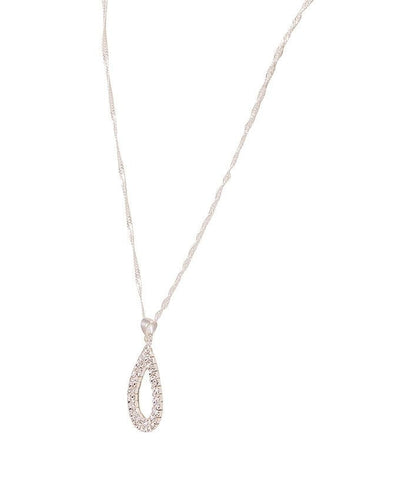 zircon silver plated necklace - Lexception