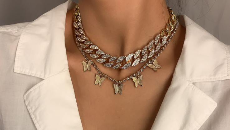 Three layered high quality choker necklace | Online Jewellery Pakistan