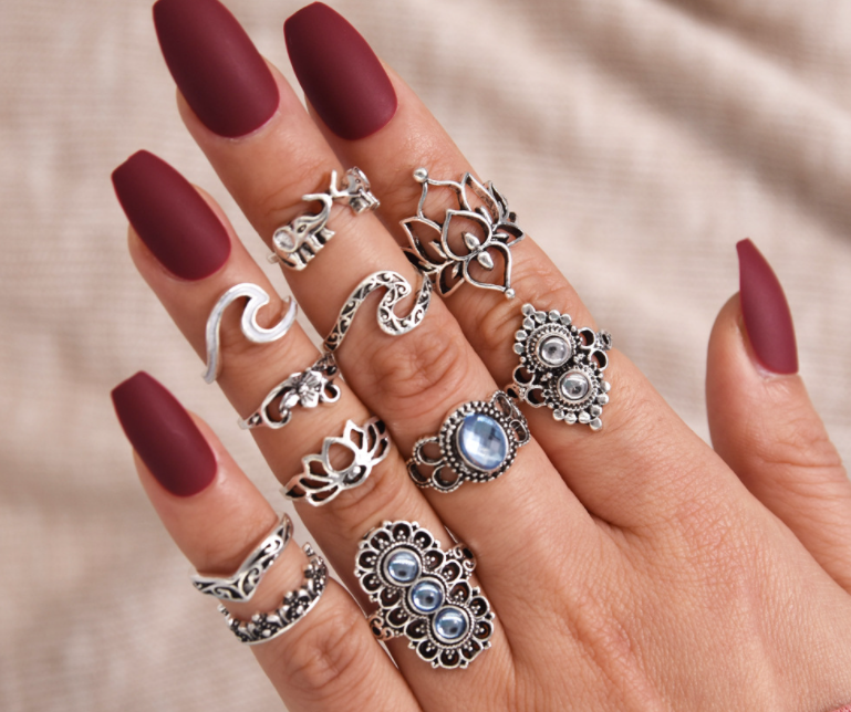 MID FINGER RINGS COMPLETE 11 PIECE SET IN ONE PRICE SPECIAL OFFER!