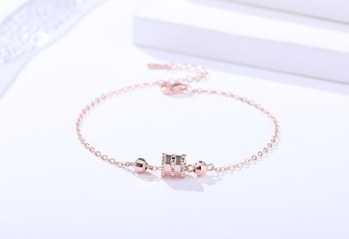 HIGH QUALITY ROSE GOLD PLATED ZIRCON BRACELET