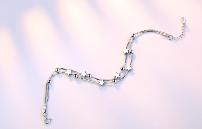 HIGH QUALITY PLATINUM PLATED ZIRCON BRACELET