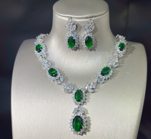 Exclusive quality luxury wear rhodium plated set