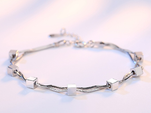 Double layered classic cubic style perfect gift bracelet for her