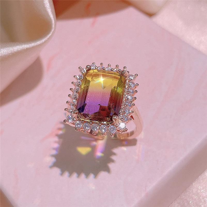 RADIANT RAINBOWS LUXURY GOLD PLATED ZIRCON SET EXCLUSIVE QUALITY