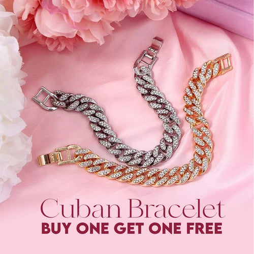 Luxury cuban bracelets set with fine finishing and zircon stones!