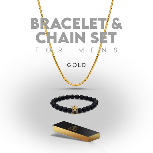 Luxury Men Chain and Bracelet Set Complete