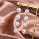 Rose gold colour pearl earrings