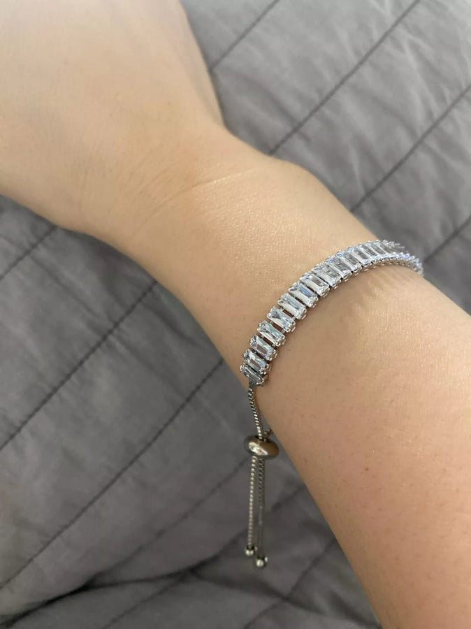 HIGH QUALITY PLATINUM PLATED ZIRCON BRACELET