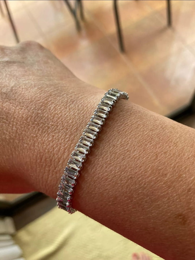 HIGH QUALITY PLATINUM PLATED ZIRCON BRACELET