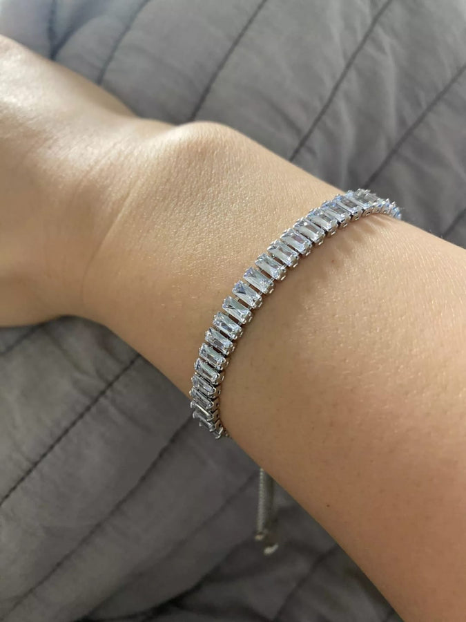 HIGH QUALITY PLATINUM PLATED ZIRCON BRACELET