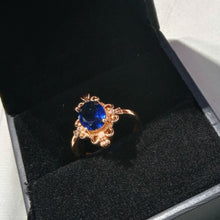 adjustable sapphire impression non tarnish ring