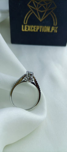 Diamond Look Luxury platinum plated ring
