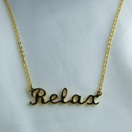 Relax gold look luxury necklace with chain