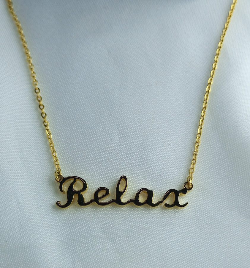 Relax gold look luxury necklace with chain