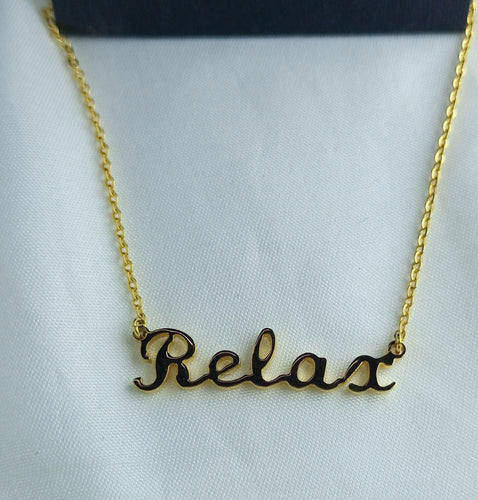 Relax gold look luxury necklace with chain