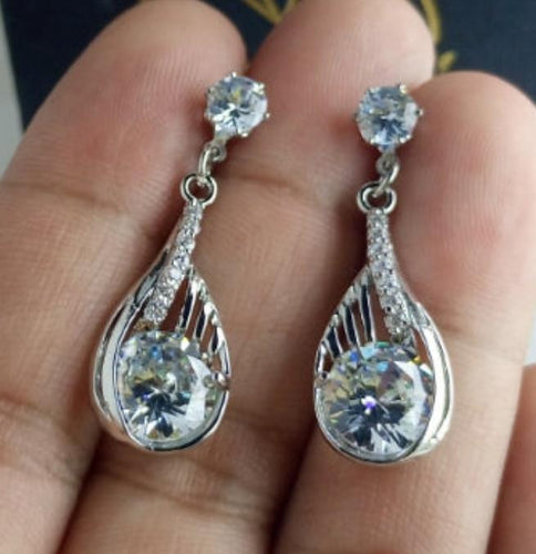 Best selling rhodium plated luxury earrings