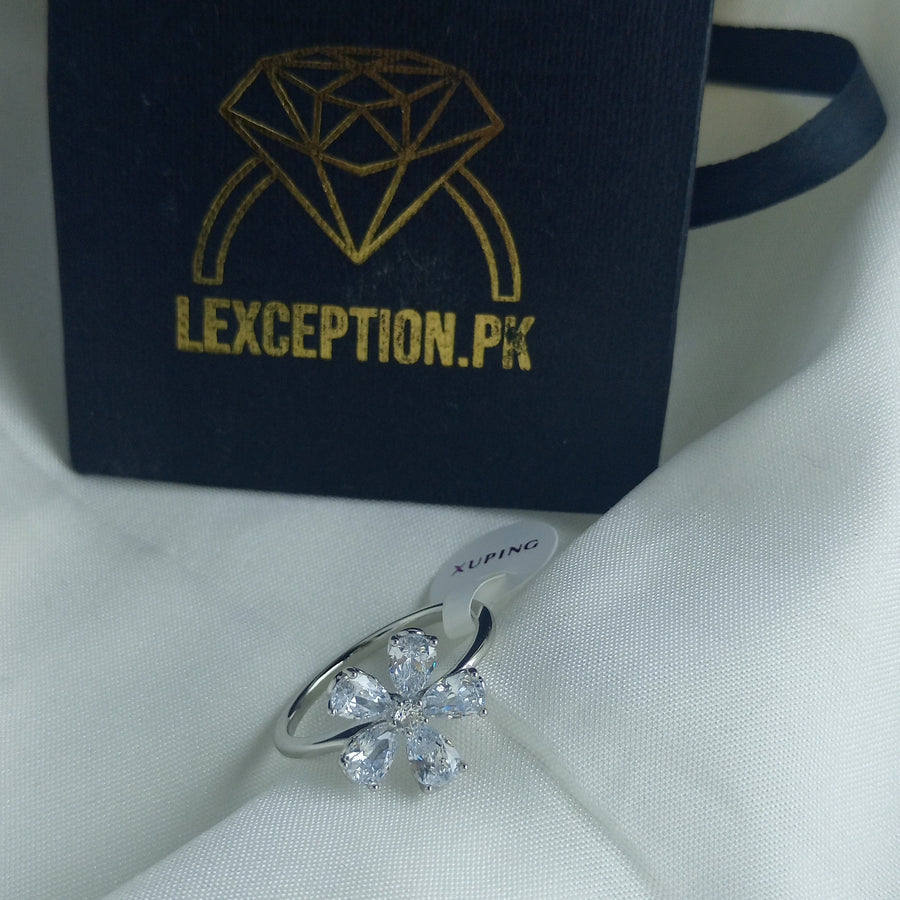 Best selling luxury platinum plated zircon ring