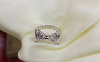 High Quality Platinum Plated Zircon Ring
