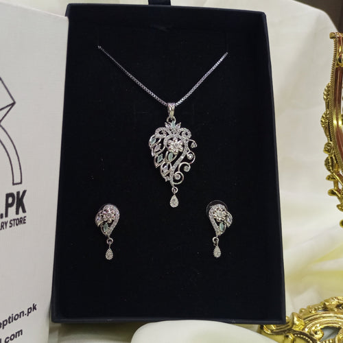 MINT Ethnic look necklace earrings zircon set