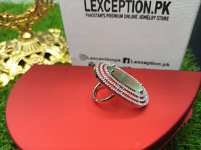 Mint Look luxury american diamond zircon ring adjustable