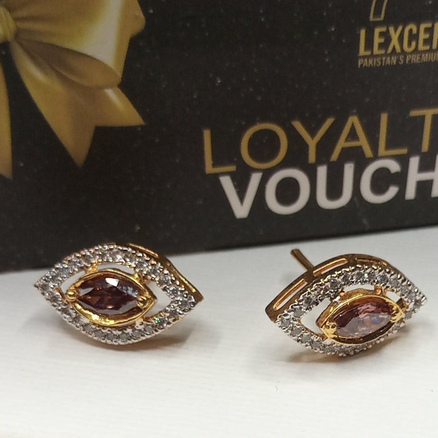 Gold cut Original 925 silver stud Earrings