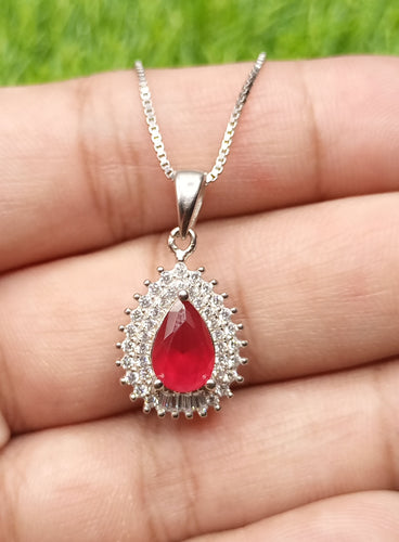 Original 925 sterling silver (chaandi) pendant necklace