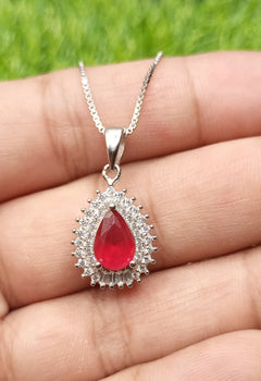 Original 925 sterling silver (chaandi) pendant necklace