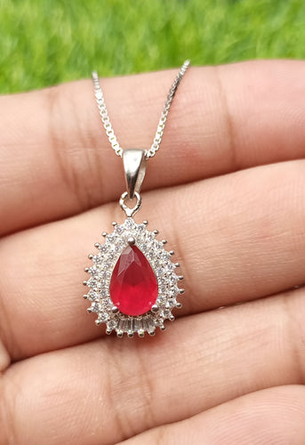 Original 925 sterling silver (chaandi) pendant necklace