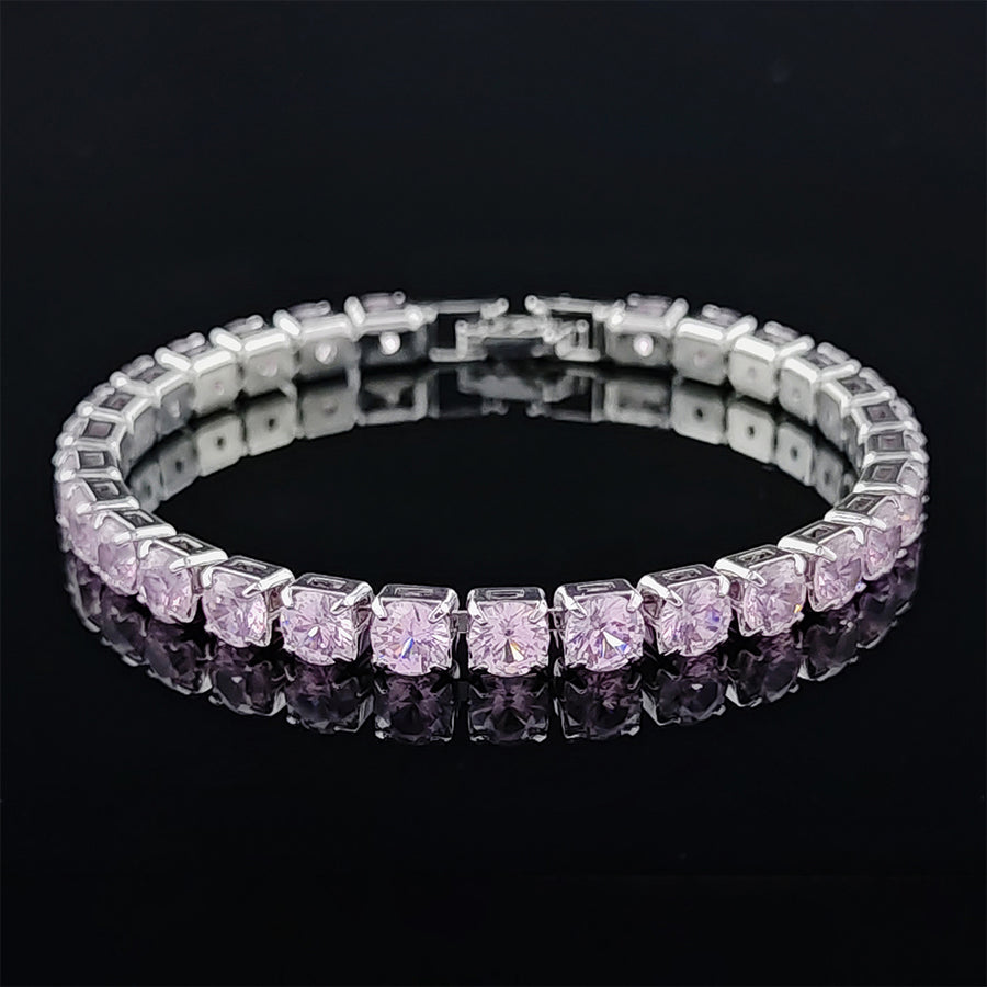 Exclusive quality luxury wear rhodium plated bracelet with box packing