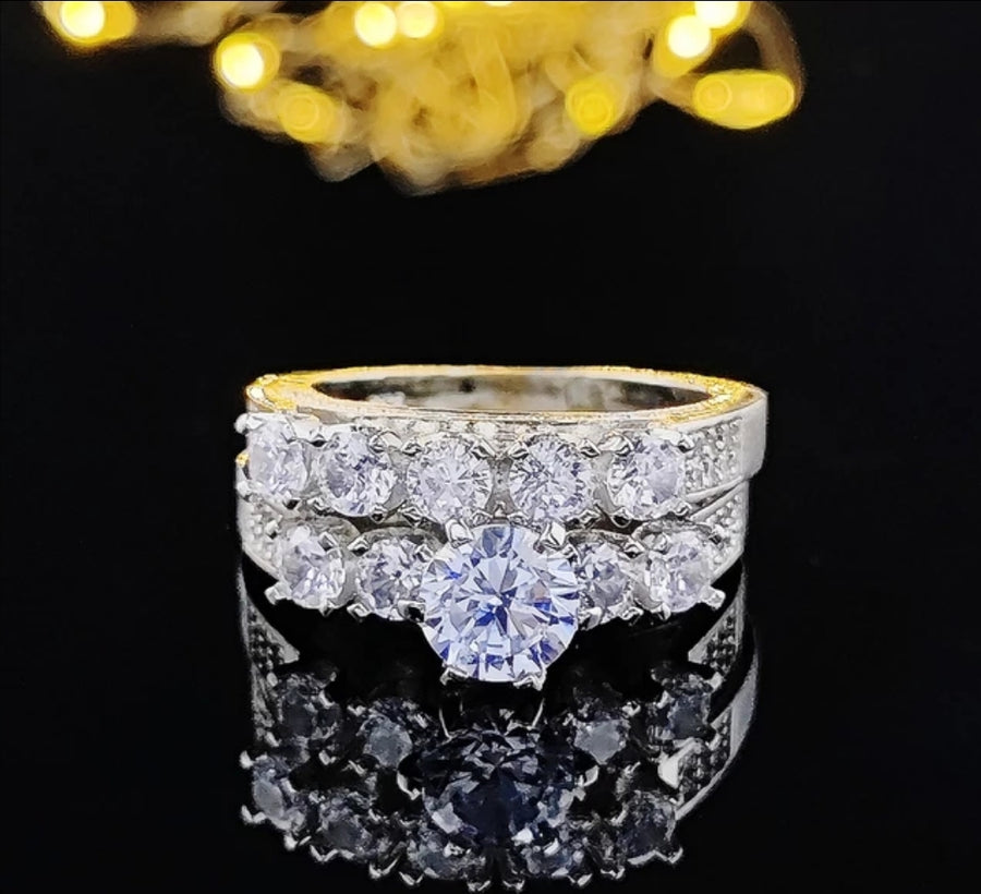 Lexception Signature rhodium plated Ring set