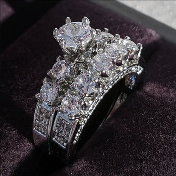 Lexception Signature rhodium plated Ring set