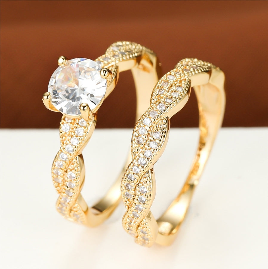 Gold look luxury ring set exclusive quality and packaging