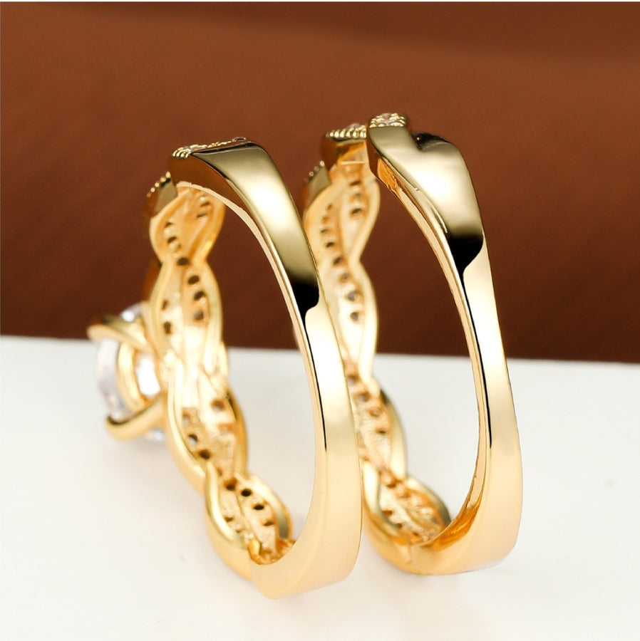 Gold look luxury ring set exclusive quality and packaging