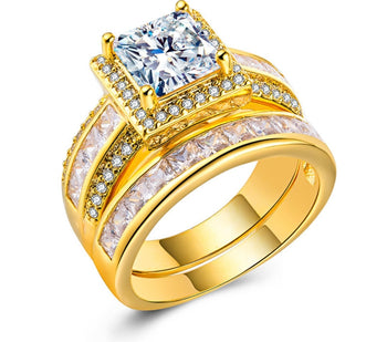 GOLD PLATED LUXURY RING SET OF 2.