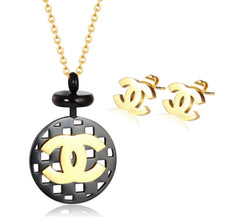 CHANEL LUXURY PENDANT & EARRINGS SET