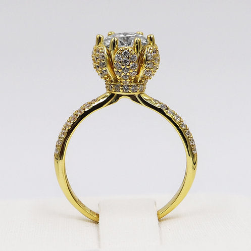 Gold look luxury ring adjustable AAA quality