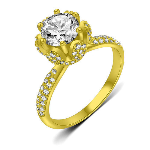 Gold look luxury ring adjustable AAA quality