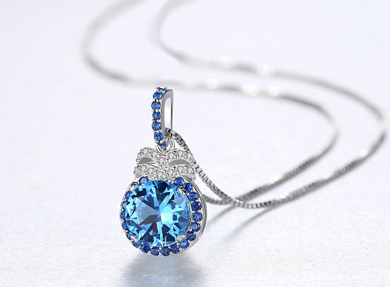 Blue Emotion Original Silver Pendant with chain