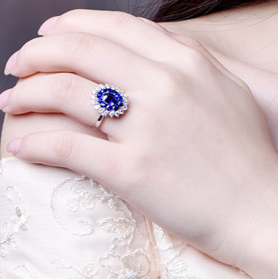 Diana sapphire cut luxury ring for her