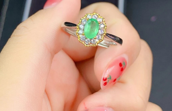 high quality platinum plated zircon ring adjustable