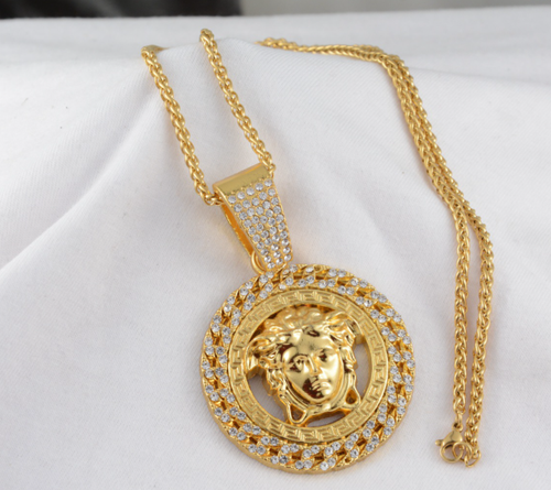 VERSACE BRANDED NECKLACE GOLD PLATING LONG LASTING GIFT FOR HER