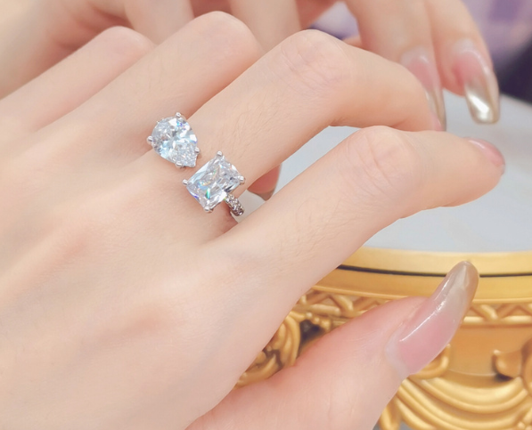 Kylie jenner  diamond cut adjustable ring exclusive gift for her