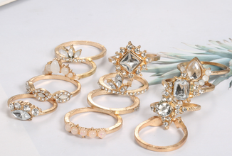 MID FINGER RINGS COMPLETE 12 PIECE SET IN ONE PRICE SPECIAL OFFER!