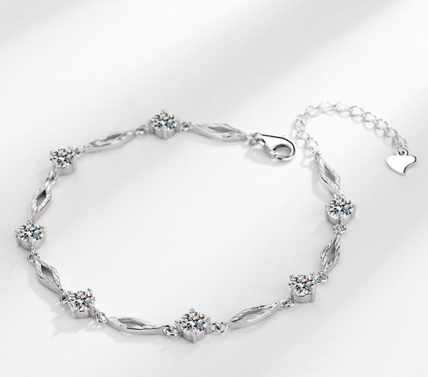 925 Original silver chaandi fully studded luxury bracelet