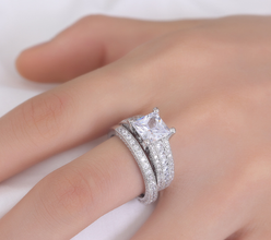 Luxury ring set of 2 non tarnish