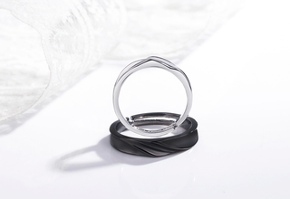 high quality platinum plated couple rings both rings adjustable!