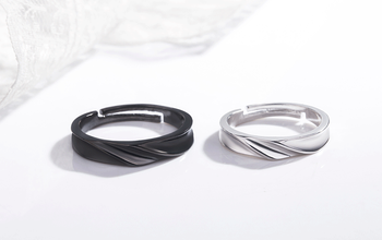 high quality platinum plated couple rings both rings adjustable!