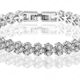  Charm Bracelet Silver Zircon Women Bracelets  - Lexception