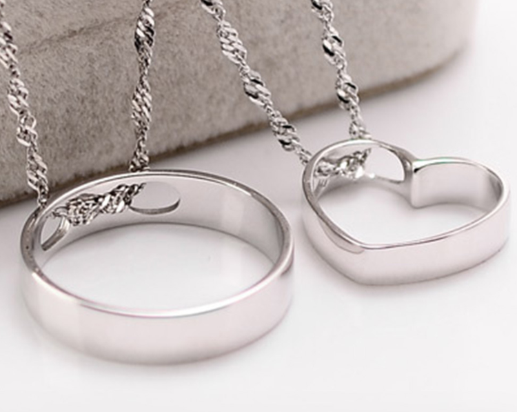 high quality platinum plated couple chain necklace!!