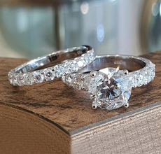 Lexception Signature rhodium plated Ring set